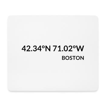 Boston Massachusetts USA Koordinaten - Mousepad (Querformat) - Weiß - Vorne