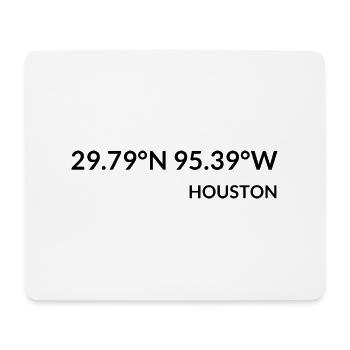 Houston Texas USA Koordinaten - Mousepad (Querformat) - Weiß - Vorne