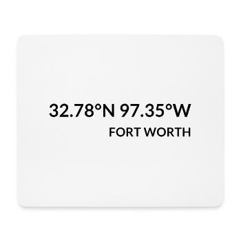 Fort Worth Texas USA Koordinaten - Mousepad (Querformat) - Weiß - Vorne