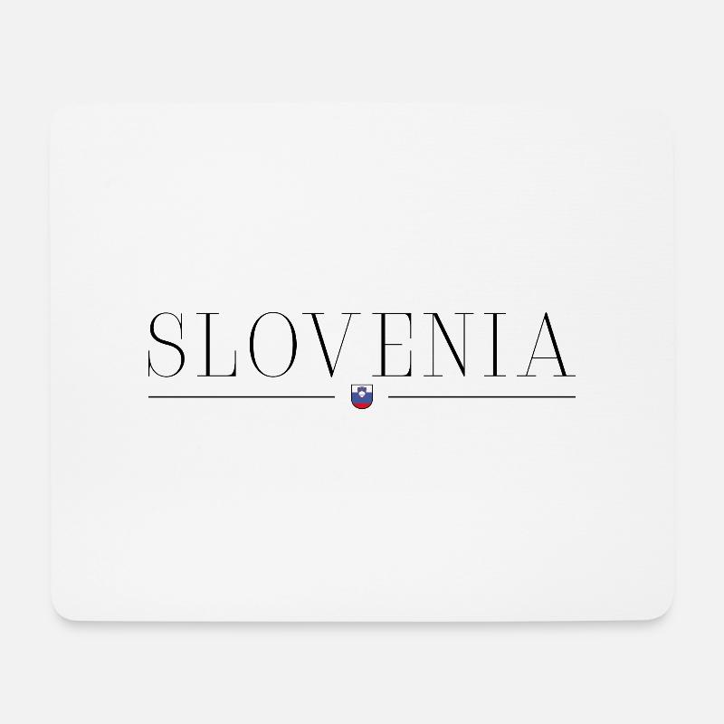 Slowenien Stil Design T-Shirt - Mousepad (Querformat) - Weiß
