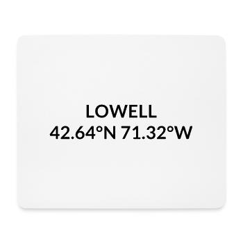 Lowell Massachusetts USA Koordinaten - Mousepad (Querformat) - Weiß - Vorne