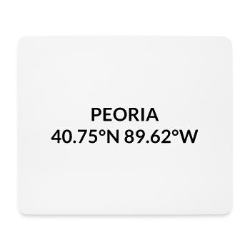 Peoria Illinois USA Koordinaten - Mousepad (Querformat) - Weiß - Vorne