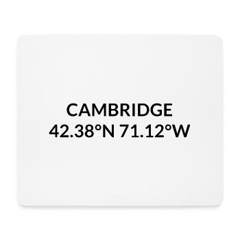 Cambridge Massachusetts USA Koordinaten - Mousepad (Querformat) - Weiß - Vorne