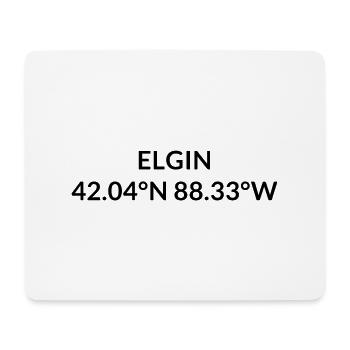 Elgin Illinois USA Koordinaten - Mousepad (Querformat) - Weiß - Vorne