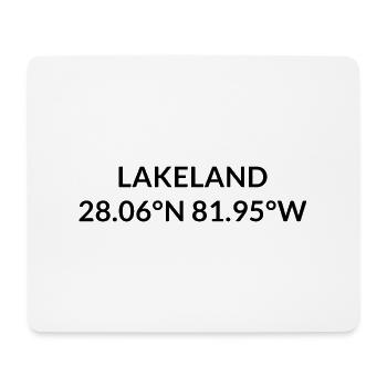 Lakeland, Floride, États-Unis Coordonnées - Tapis de souris (format paysage) - blanc - Devant