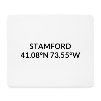Stamford, Connecticut, USA Coordinates - Mouse Pad (horizontal) - white - Front