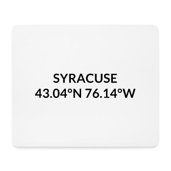 Syracuse, New York, United States Coordinates - Mouse Pad (horizontal) - white - Front