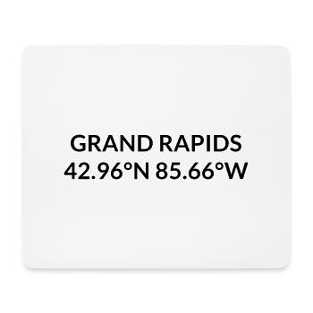 Coordonnées Grand Rapids, Michigan, États-Unis - Tapis de souris (format paysage) - blanc - Devant