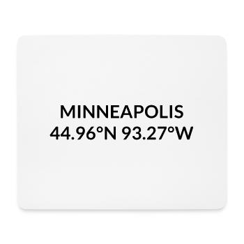 Minneapolis Minnesota USA Koordinaten - Mousepad (Querformat) - Weiß - Vorne