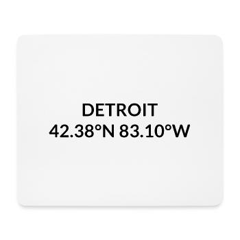 Detroit Michigan USA Koordinaten - Mousepad (Querformat) - Weiß - Vorne