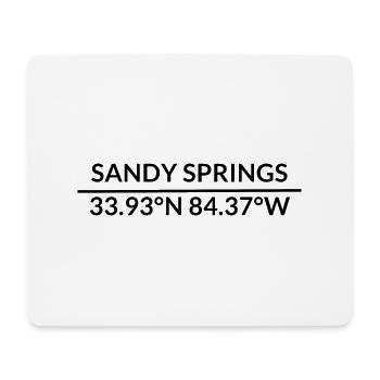 Sandy Springs, Géorgie, États-Unis Coordonnées - Tapis de souris (format paysage) - blanc - Devant