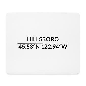 Hillsboro Oregon USA Koordinaten - Mousepad (Querformat) - Weiß - Vorne