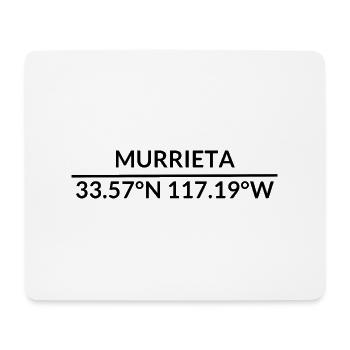 Murrieta, California, United States Coordinates - Mouse Pad (horizontal) - white - Front