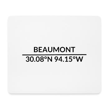 Beaumont Texas USA Koordinaten - Mousepad (Querformat) - Weiß - Vorne
