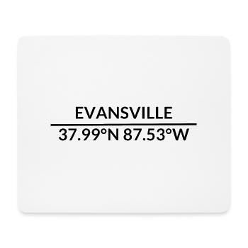 Evansville Indiana USA Koordinaten - Mousepad (Querformat) - Weiß - Vorne