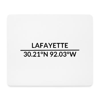 Lafayette, Louisiane, États-Unis Coordonnées - Tapis de souris (format paysage) - blanc - Devant