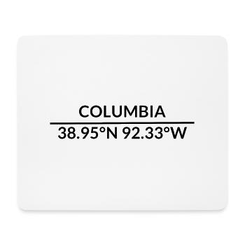Columbia, Missouri, USA Coordinates - Mouse Pad (horizontal) - white - Front