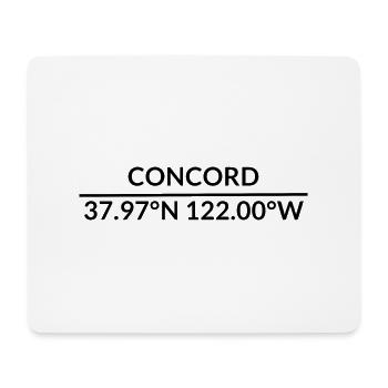 Concord California USA Koordinaten - Mousepad (Querformat) - Weiß - Vorne