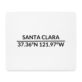 Santa Clara California USA Koordinaten - Mousepad (Querformat) - Weiß - Vorne