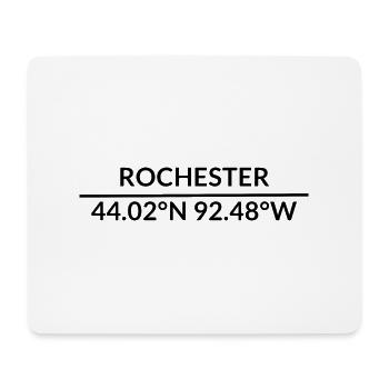 Rochester Minnesota USA Koordinaten - Mousepad (Querformat) - Weiß - Vorne