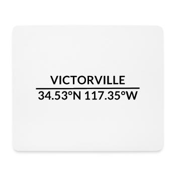 Victorville, California, United States Coordinates - Mouse Pad (horizontal) - white - Front