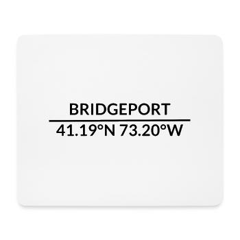 Bridgeport, Connecticut, USA Coordinates - Mouse Pad (horizontal) - white - Front