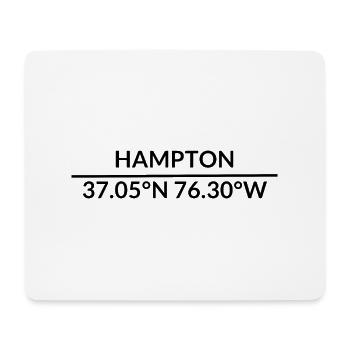 Hampton, Virginia, USA Coordinates - Mouse Pad (horizontal) - white - Front