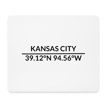 Kansas City, Missouri, USA Coordinates - Mouse Pad (horizontal) - white - Front
