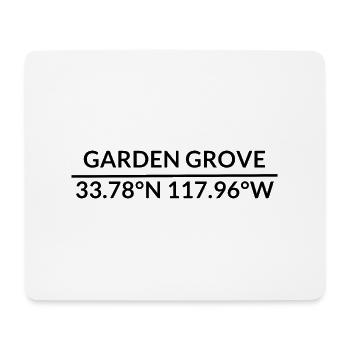 Garden Grove, California, USA Coordinates - Mouse Pad (horizontal) - white - Front