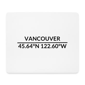 Vancouver, Washington, USA Coordinates - Mouse Pad (horizontal) - white - Front
