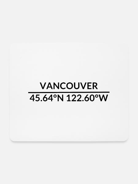 Vancouver Washington USA Koordinaten - Mousepad (Querformat) - Weiß