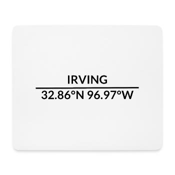 Irving, Texas, United States Coordinates - Mouse Pad (horizontal) - white - Front