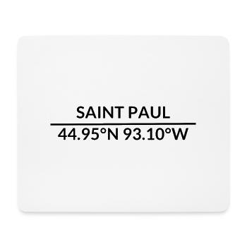 Saint Paul Minnesota USA Koordinaten - Mousepad (Querformat) - Weiß - Vorne