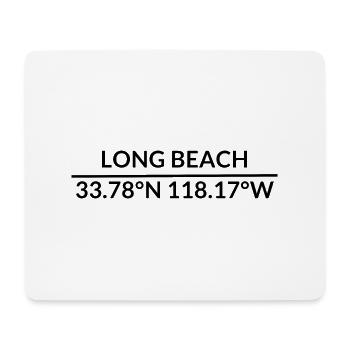 Long Beach California USA Koordinaten - Mousepad (Querformat) - Weiß - Vorne