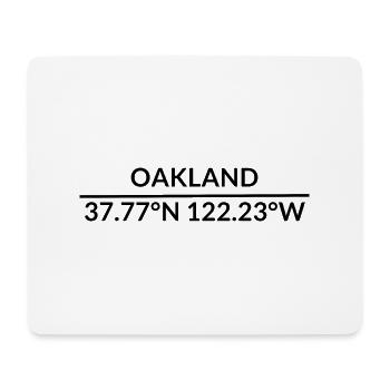 Oakland California United States Coordinates - Mouse Pad (horizontal) - white - Front