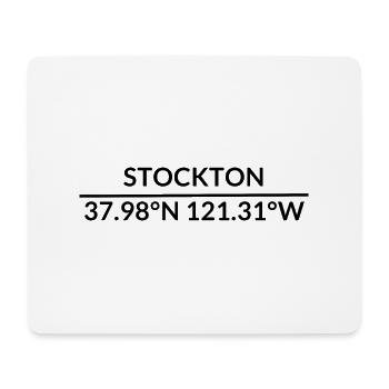 Stockton, California, United States Coordinates - Mouse Pad (horizontal) - white - Front