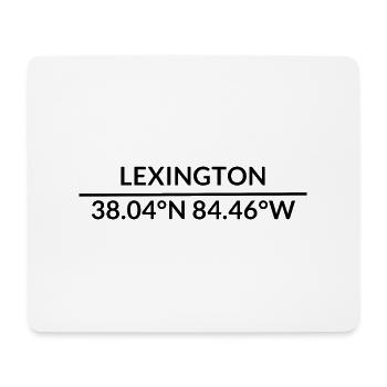 Lexington Kentucky USA Koordinaten - Mousepad (Querformat) - Weiß - Vorne