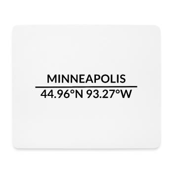 Minneapolis Minnesota USA Koordinaten - Mousepad (Querformat) - Weiß - Vorne