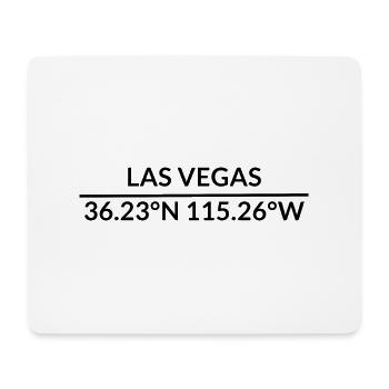 Coordonnées de Las Vegas, Nevada, États-Unis - Tapis de souris (format paysage) - blanc - Devant