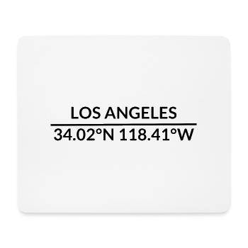 Los Angeles, California, United States Coordinates - Mouse Pad (horizontal) - white - Front