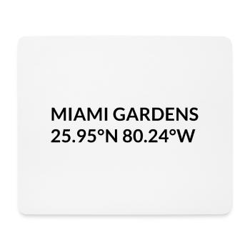 Miami Gardens, Floride, États-Unis Coordonnées - Tapis de souris (format paysage) - blanc - Devant
