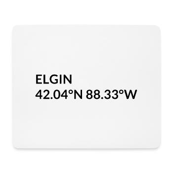 Elgin Illinois USA Koordinaten - Mousepad (Querformat) - Weiß - Vorne