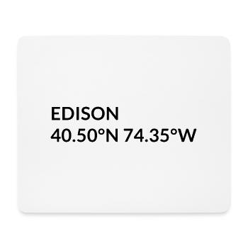 Edison New Jersey USA Koordinaten - Mousepad (Querformat) - Weiß - Vorne