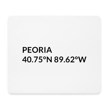 Peoria Illinois USA Koordinaten - Mousepad (Querformat) - Weiß - Vorne