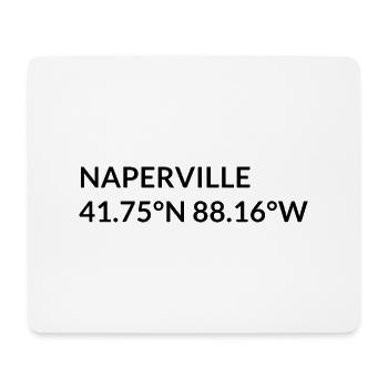 Naperville Illinois USA Koordinaten - Mousepad (Querformat) - Weiß - Vorne