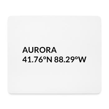Aurora Illinois USA Koordinaten - Mousepad (Querformat) - Weiß - Vorne