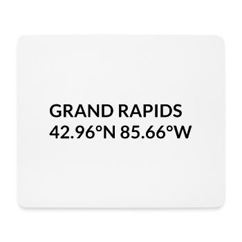 Coordonnées Grand Rapids, Michigan, États-Unis - Tapis de souris (format paysage) - blanc - Devant