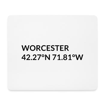 Worcester Massachusetts USA Koordinaten - Mousepad (Querformat) - Weiß - Vorne