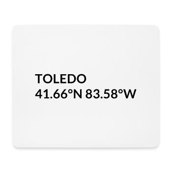 Coordonnées de Toledo, Ohio, États-Unis - Tapis de souris (format paysage) - blanc - Devant