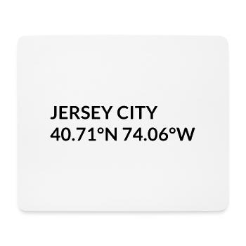 Jersey City New Jersey USA Koordinaten - Mousepad (Querformat) - Weiß - Vorne